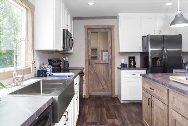 Screen pantry door in manufactured house