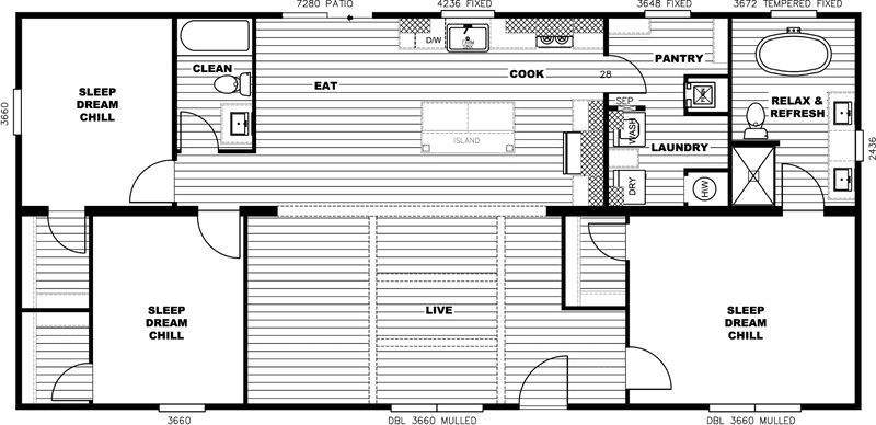 Floor plan of the Aimee home