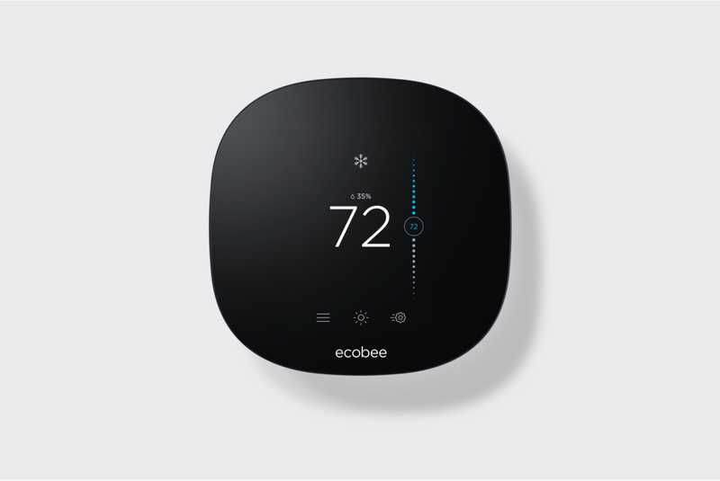 Picture of Ecobee thermostat on wall